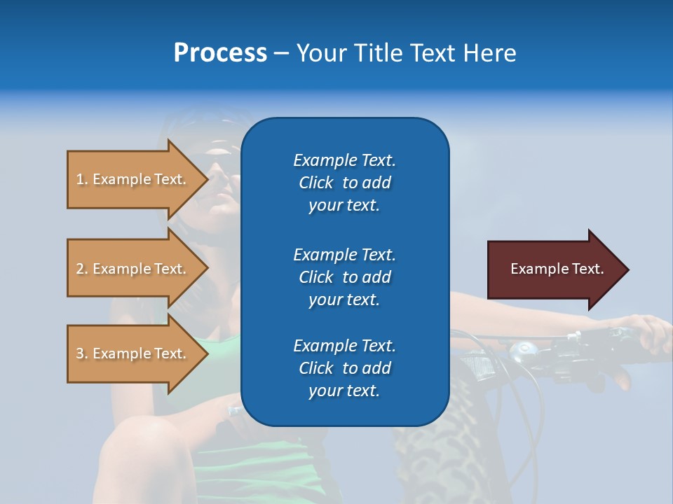 Girl Cycling Female PowerPoint Template