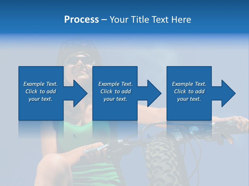 Girl Cycling Female PowerPoint Template