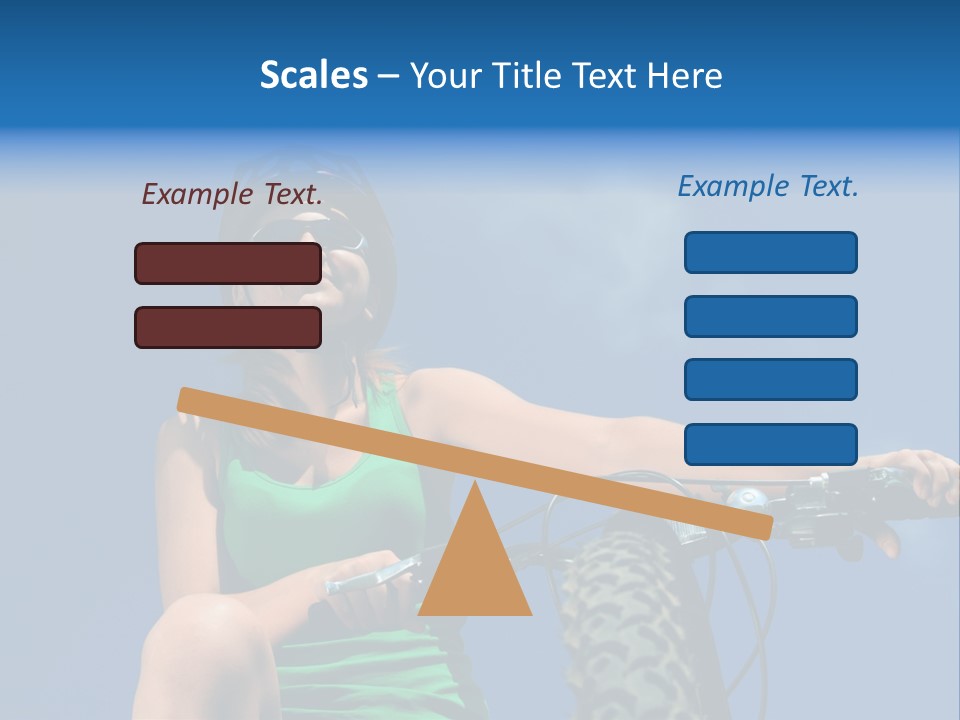 Girl Cycling Female PowerPoint Template