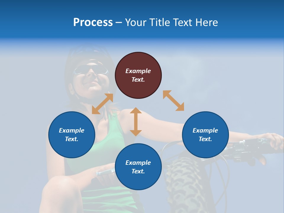 Girl Cycling Female PowerPoint Template