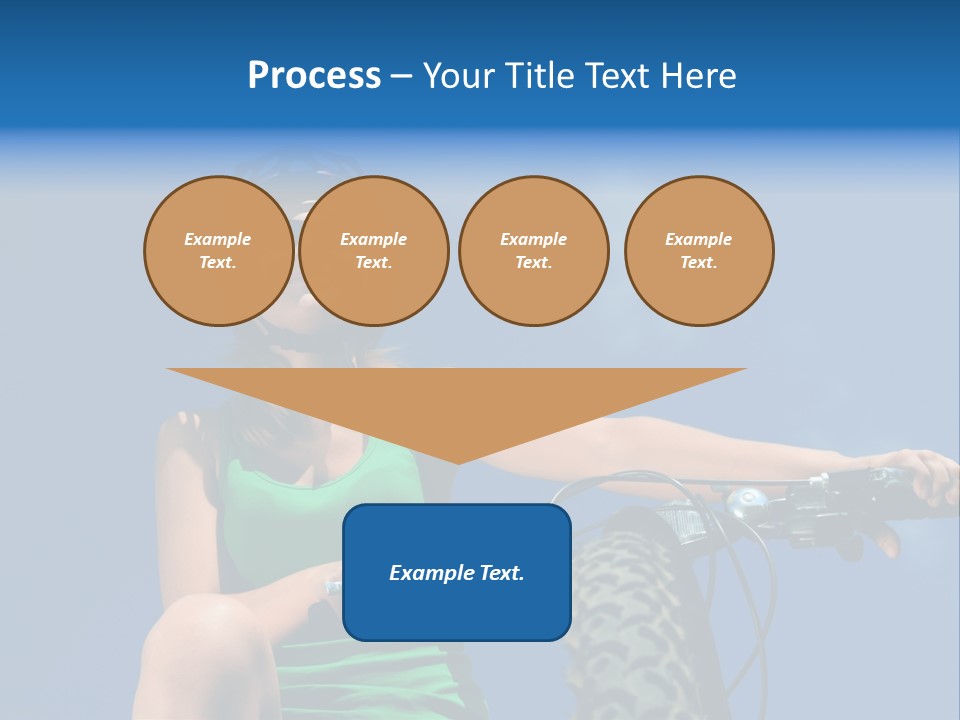 Girl Cycling Female PowerPoint Template
