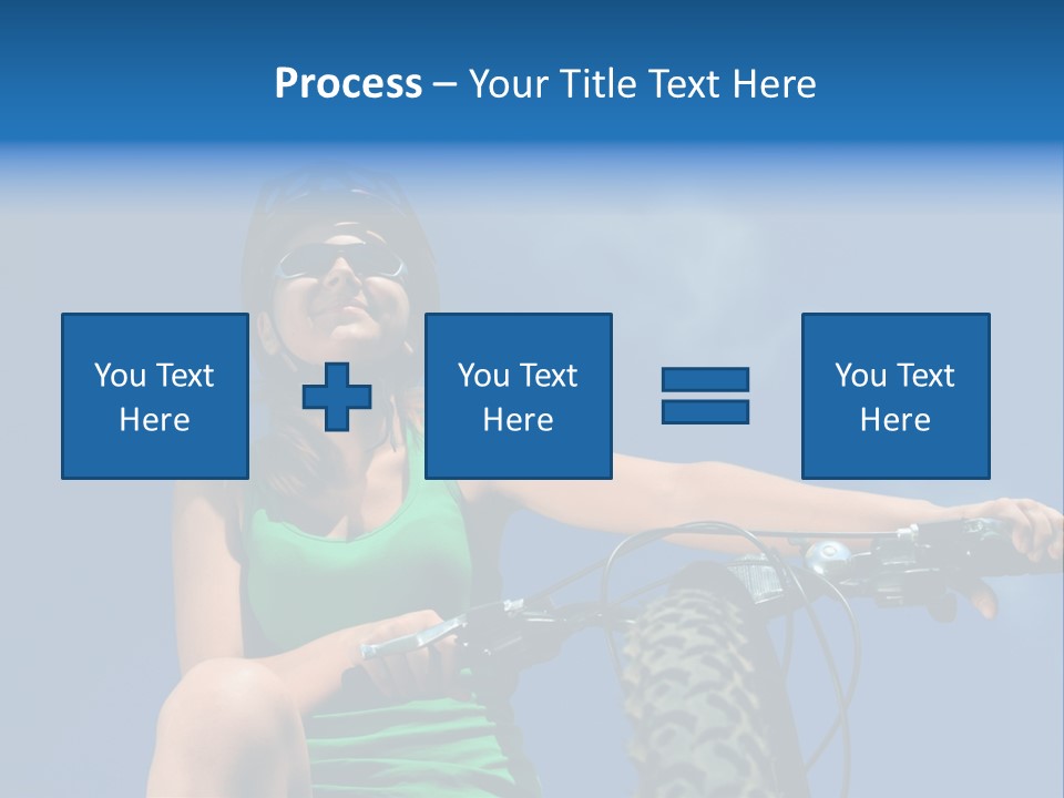 Girl Cycling Female PowerPoint Template
