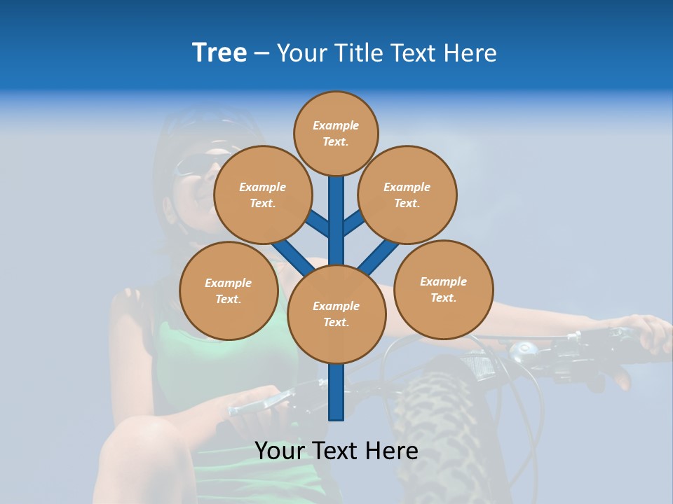 Girl Cycling Female PowerPoint Template