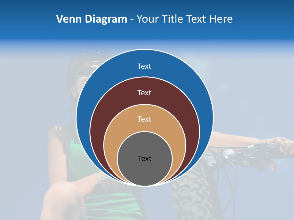 Girl Cycling Female PowerPoint Template
