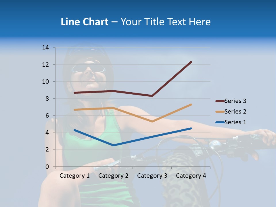 Girl Cycling Female PowerPoint Template