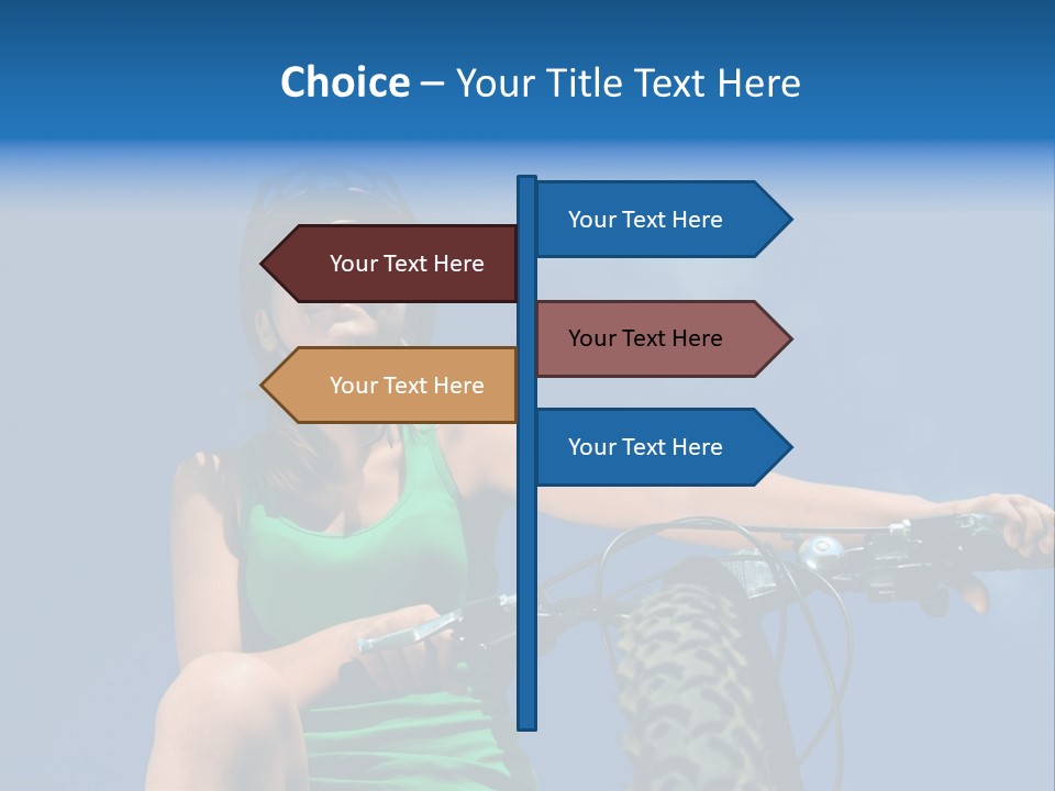 Girl Cycling Female PowerPoint Template