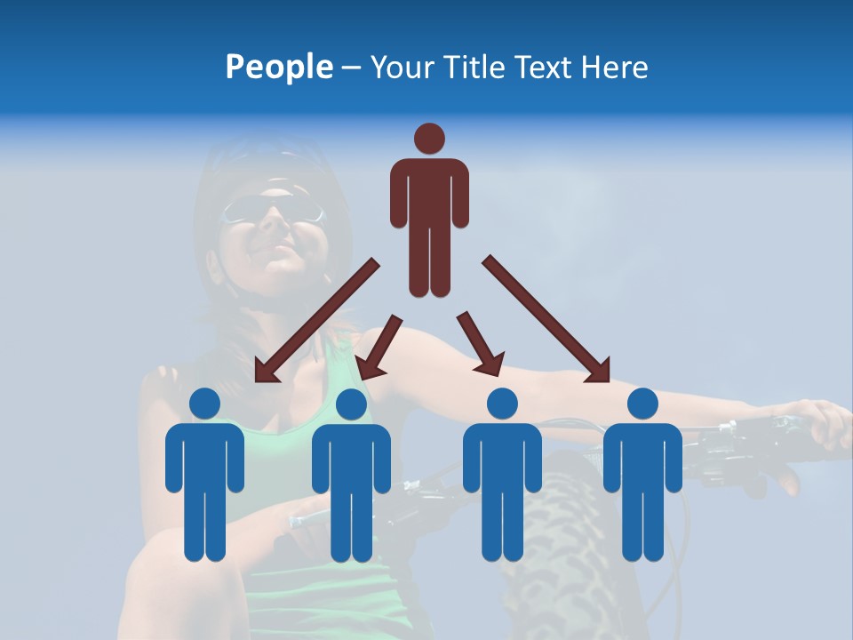 Girl Cycling Female PowerPoint Template