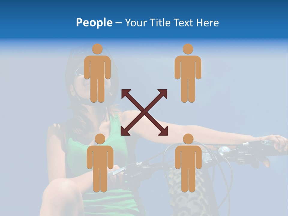 Girl Cycling Female PowerPoint Template