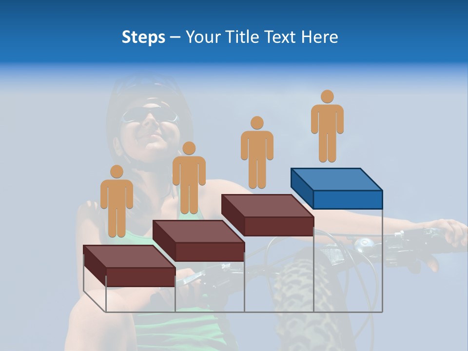 Girl Cycling Female PowerPoint Template