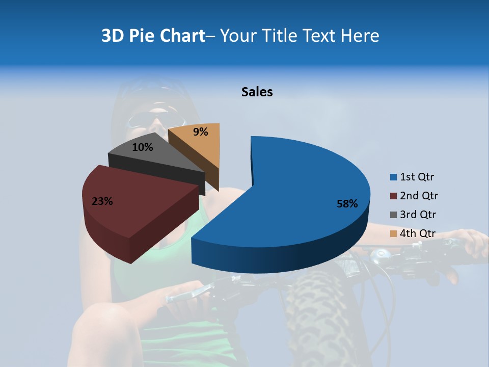 Girl Cycling Female PowerPoint Template