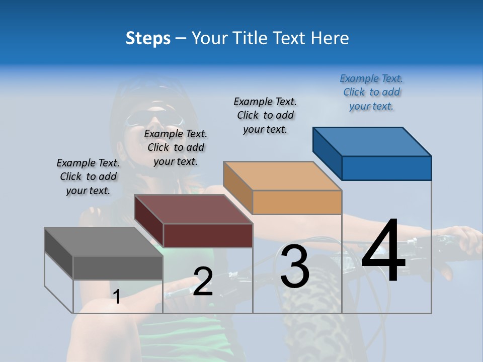 Girl Cycling Female PowerPoint Template