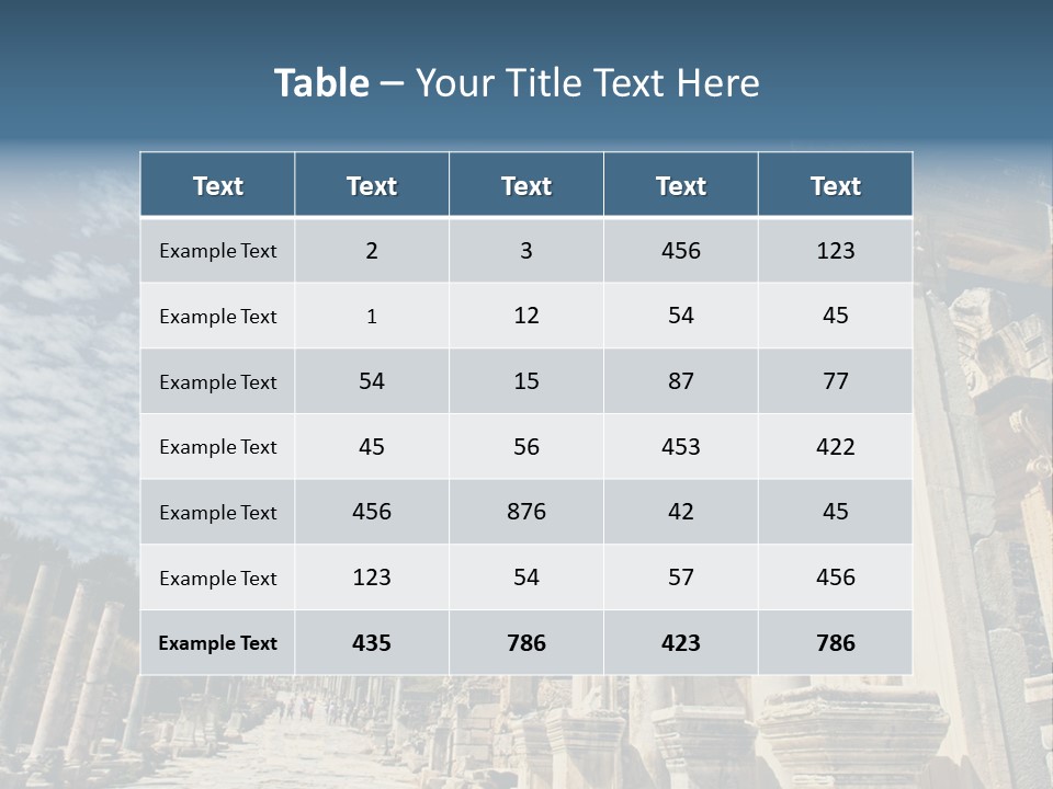Columns East Selcuk PowerPoint Template