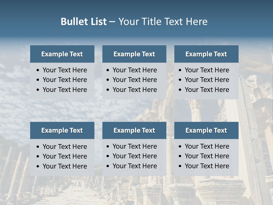 Columns East Selcuk PowerPoint Template