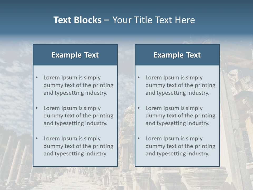 Columns East Selcuk PowerPoint Template