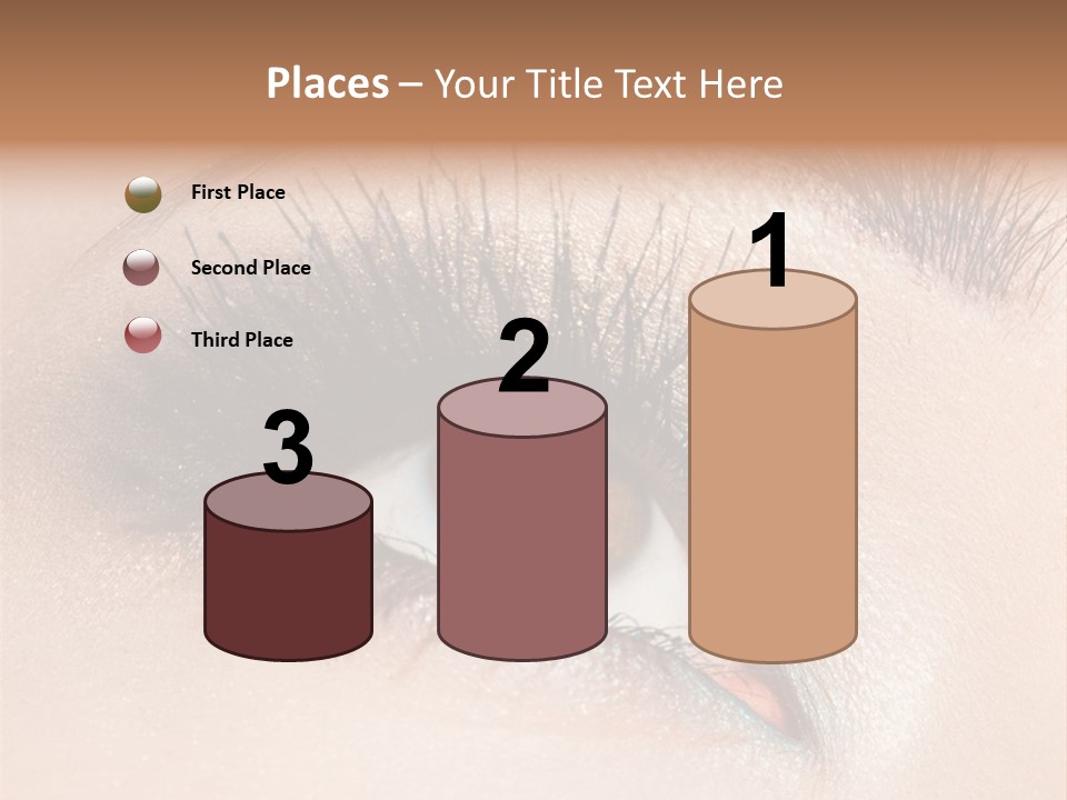 Beautiful Eyeshadows Cilia PowerPoint Template