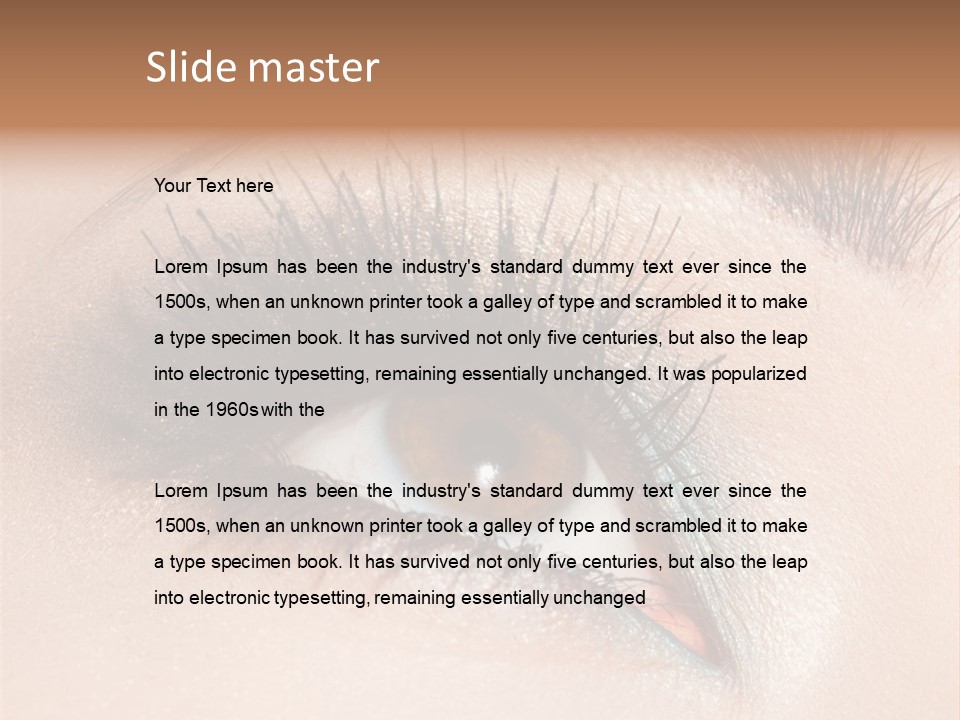 Beautiful Eyeshadows Cilia PowerPoint Template