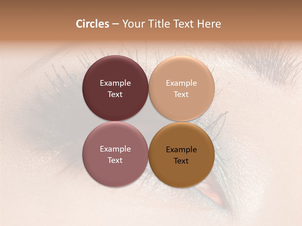 Beautiful Eyeshadows Cilia PowerPoint Template