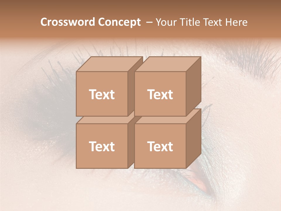 Beautiful Eyeshadows Cilia PowerPoint Template