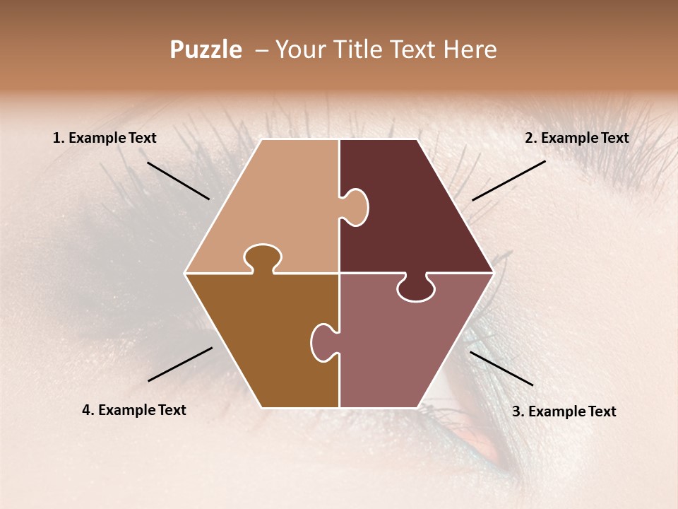 Beautiful Eyeshadows Cilia PowerPoint Template