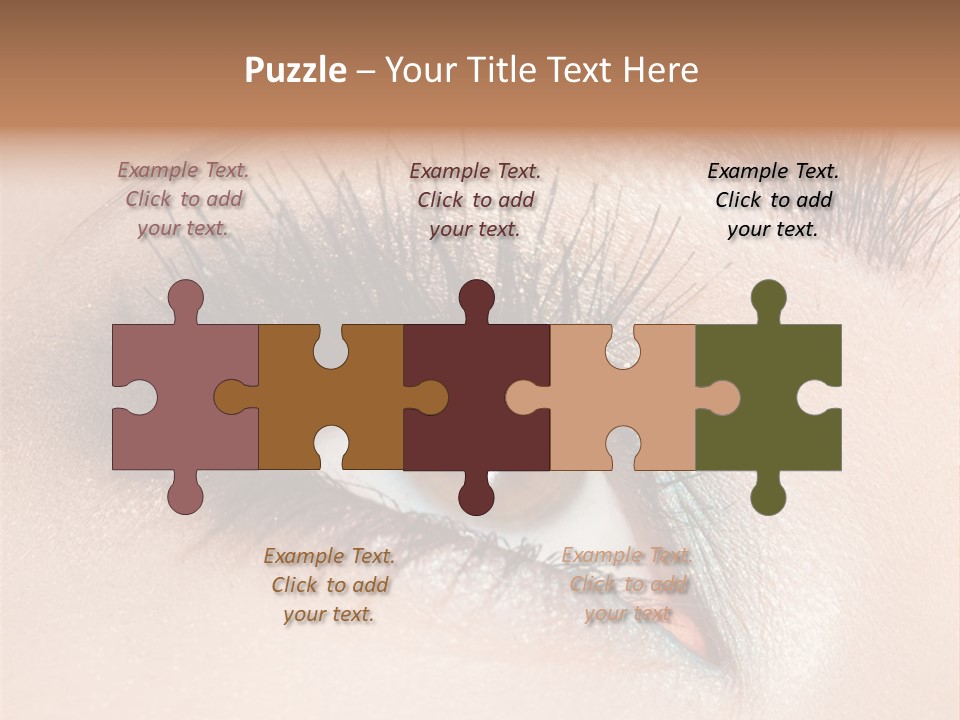 Beautiful Eyeshadows Cilia PowerPoint Template