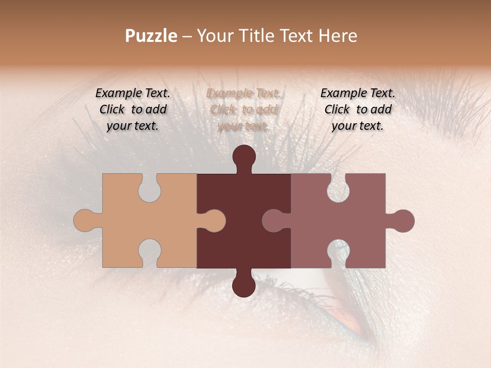 Beautiful Eyeshadows Cilia PowerPoint Template