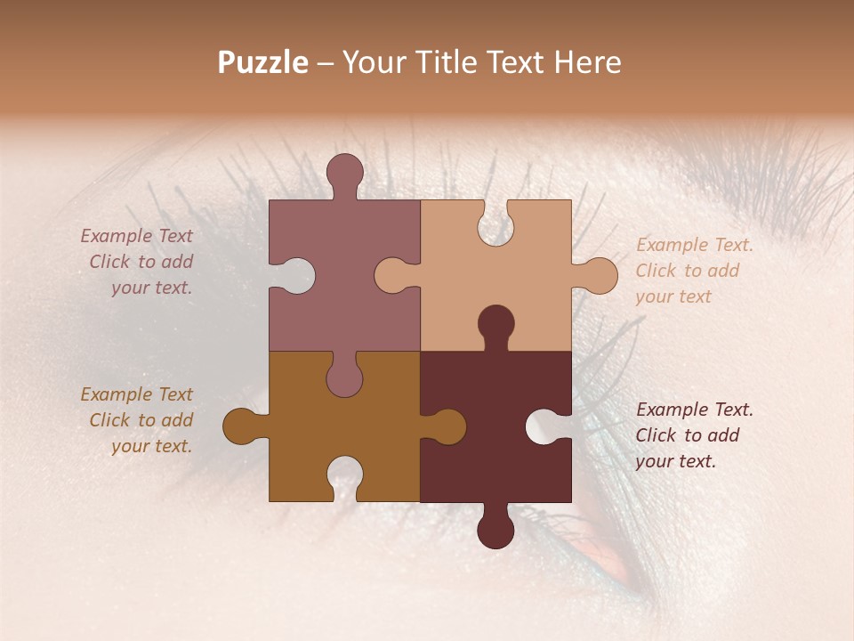 Beautiful Eyeshadows Cilia PowerPoint Template