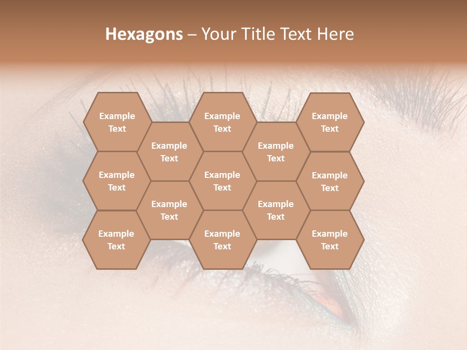 Beautiful Eyeshadows Cilia PowerPoint Template