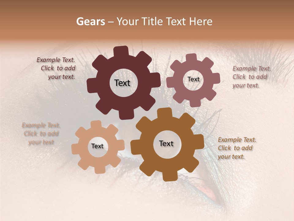 Beautiful Eyeshadows Cilia PowerPoint Template