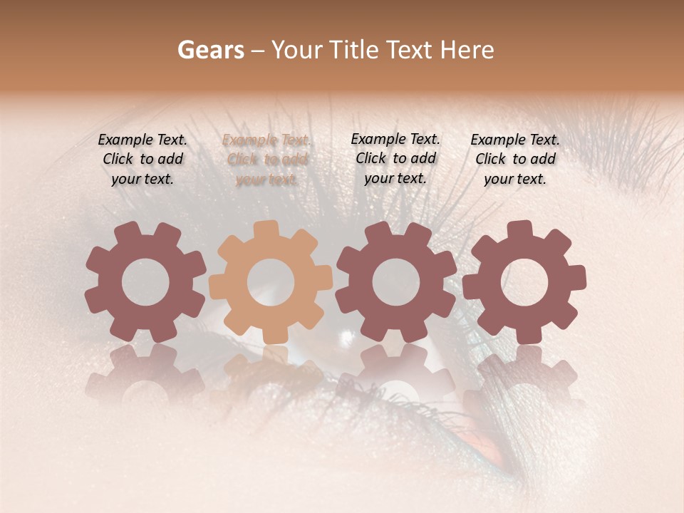 Beautiful Eyeshadows Cilia PowerPoint Template