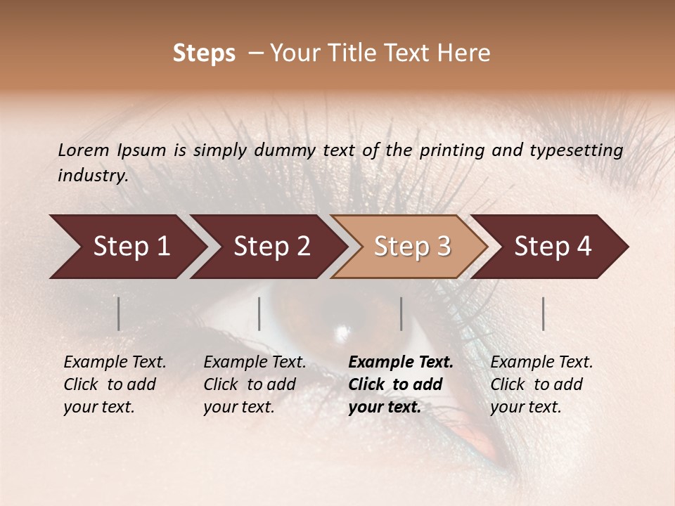 Beautiful Eyeshadows Cilia PowerPoint Template