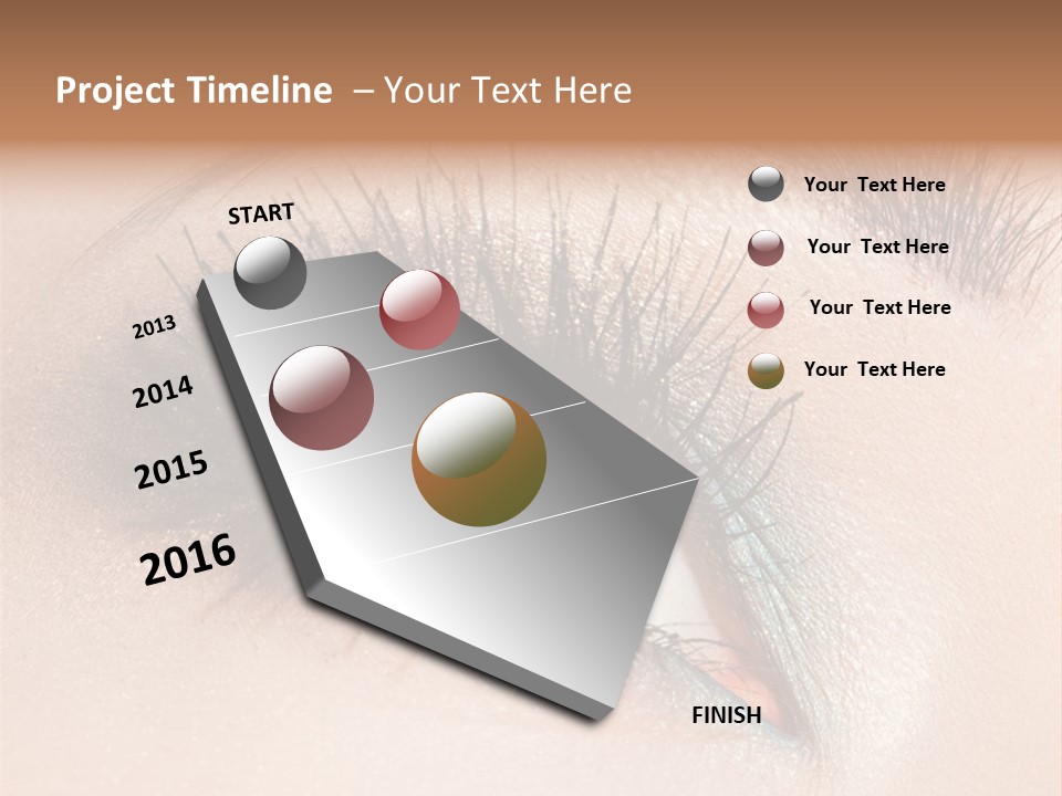 Beautiful Eyeshadows Cilia PowerPoint Template