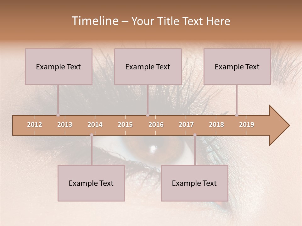 Beautiful Eyeshadows Cilia PowerPoint Template