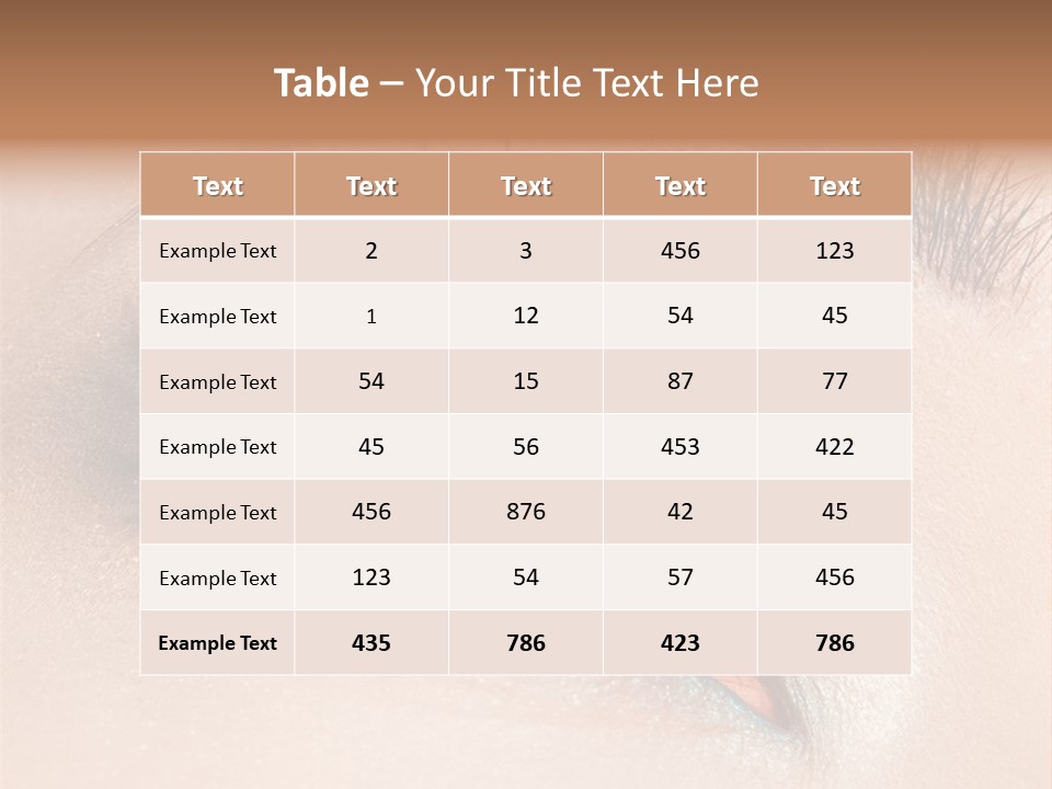 Beautiful Eyeshadows Cilia PowerPoint Template