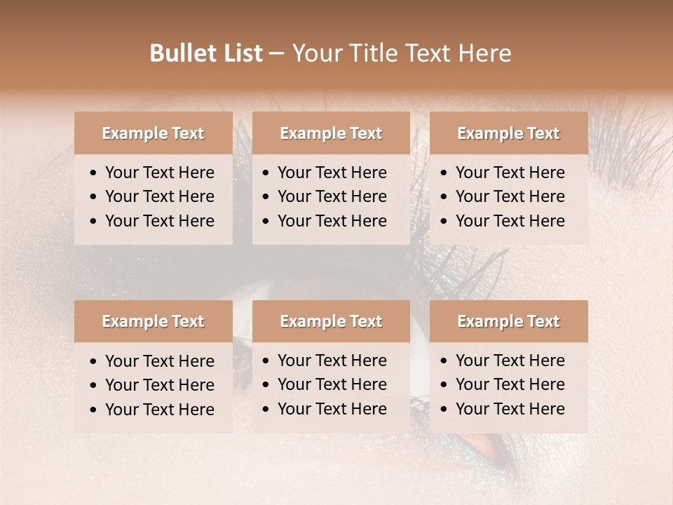 Beautiful Eyeshadows Cilia PowerPoint Template