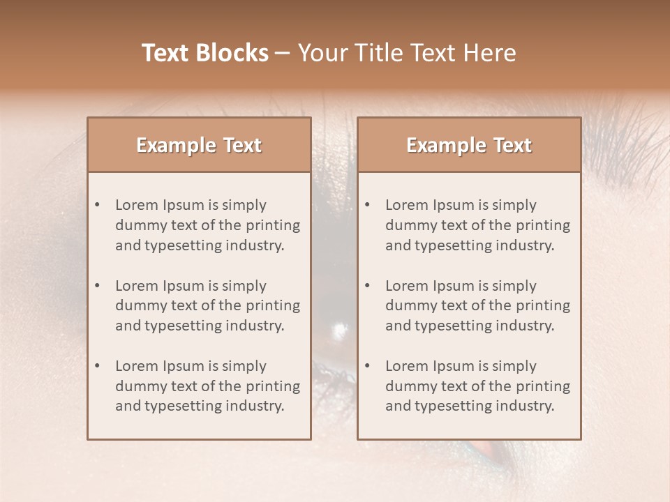 Beautiful Eyeshadows Cilia PowerPoint Template
