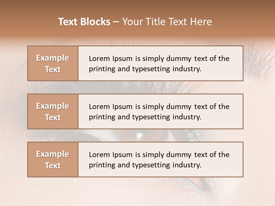 Beautiful Eyeshadows Cilia PowerPoint Template