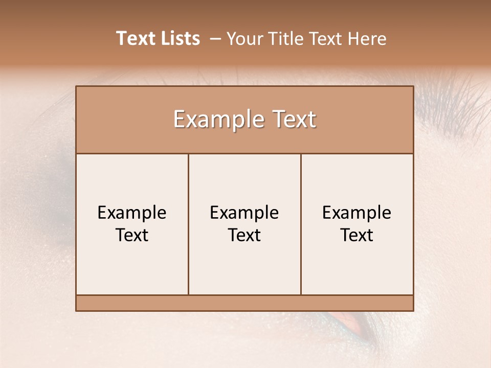 Beautiful Eyeshadows Cilia PowerPoint Template