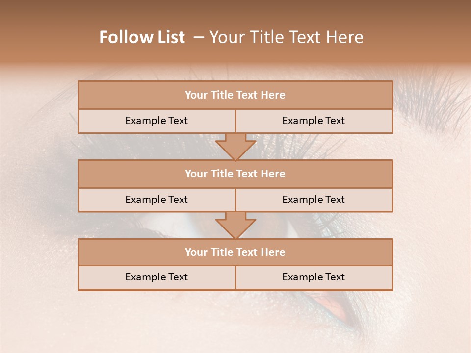 Beautiful Eyeshadows Cilia PowerPoint Template