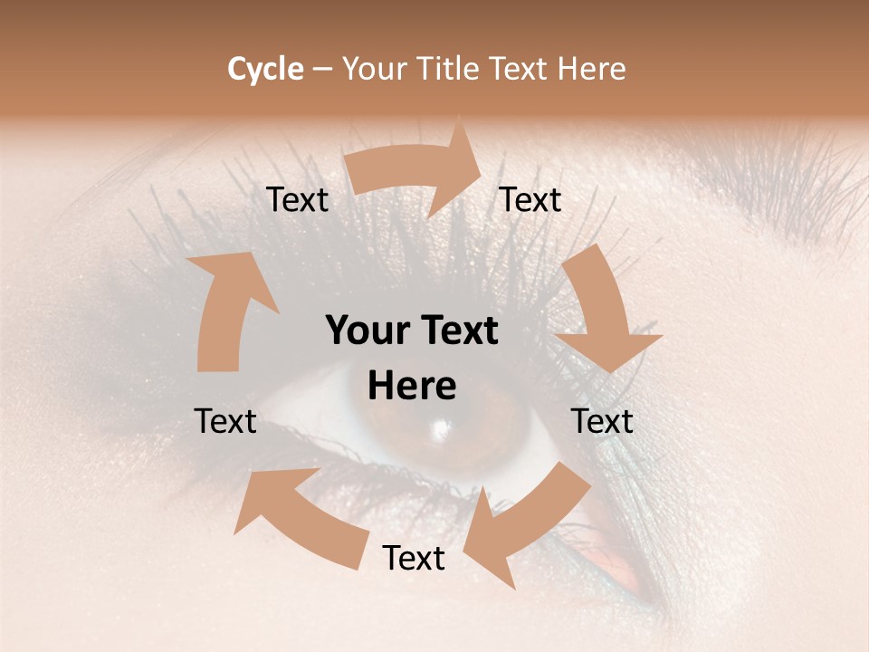 Beautiful Eyeshadows Cilia PowerPoint Template