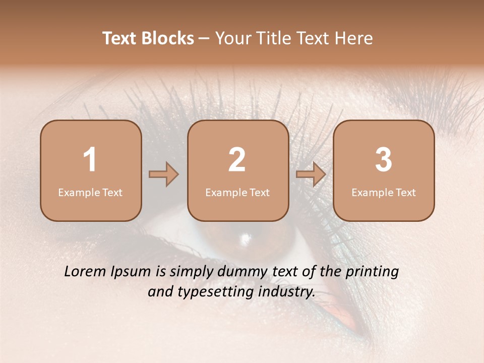 Beautiful Eyeshadows Cilia PowerPoint Template