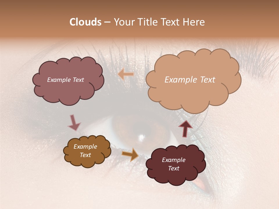 Beautiful Eyeshadows Cilia PowerPoint Template