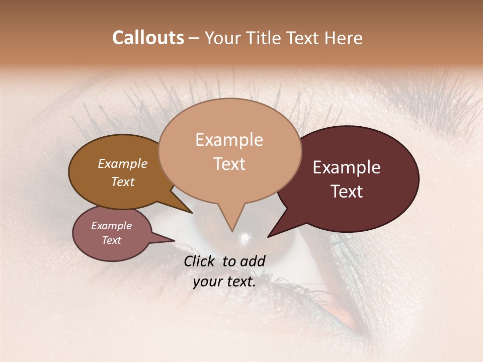 Beautiful Eyeshadows Cilia PowerPoint Template