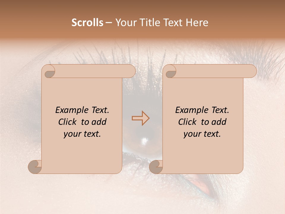 Beautiful Eyeshadows Cilia PowerPoint Template