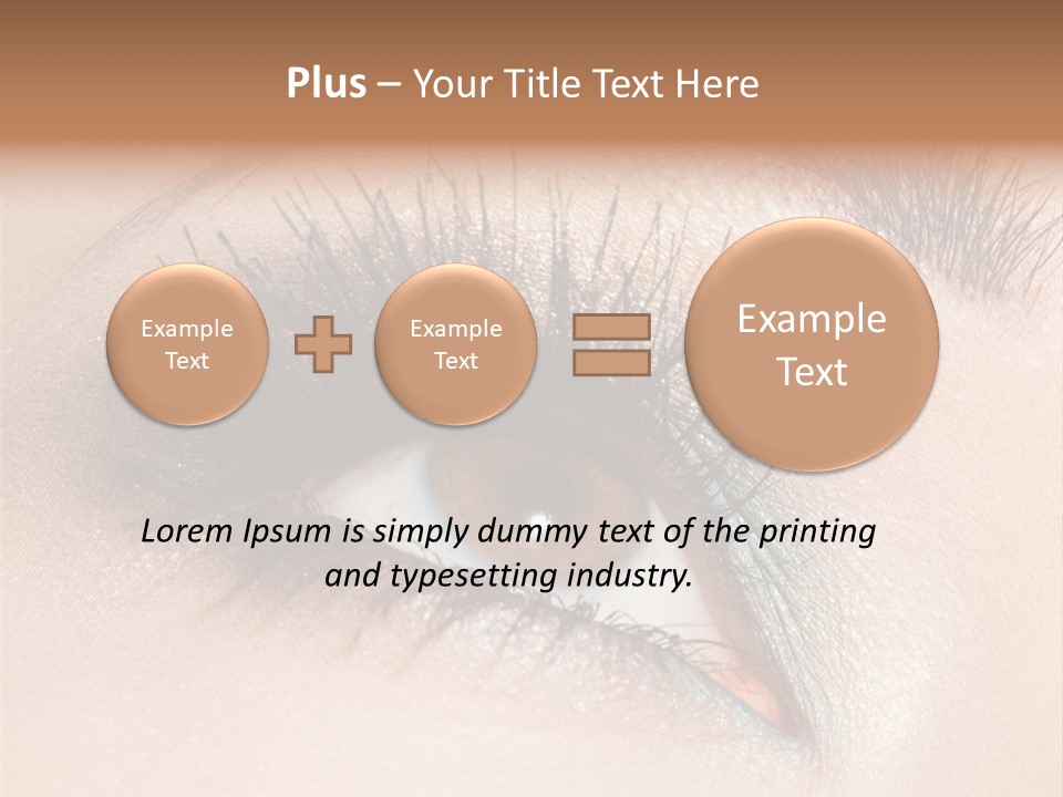Beautiful Eyeshadows Cilia PowerPoint Template