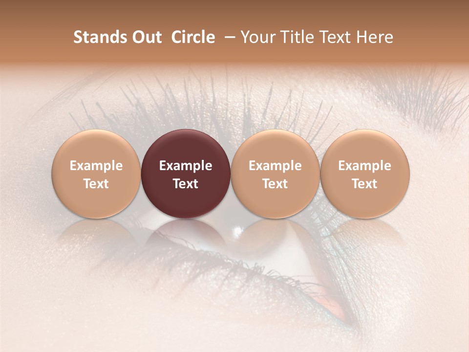 Beautiful Eyeshadows Cilia PowerPoint Template
