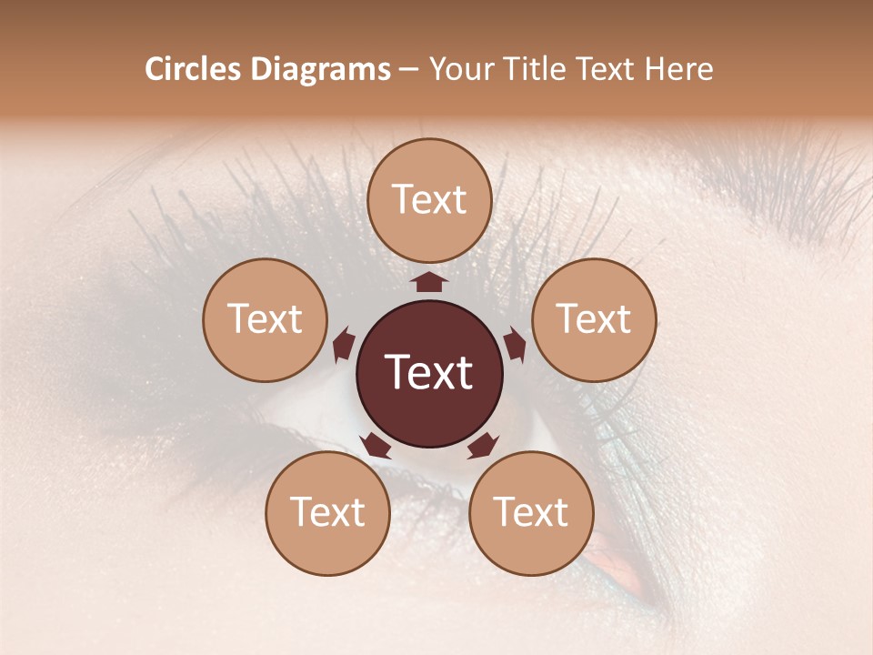 Beautiful Eyeshadows Cilia PowerPoint Template