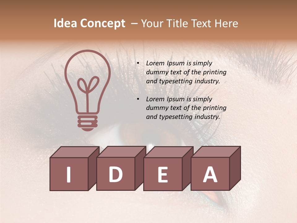 Beautiful Eyeshadows Cilia PowerPoint Template