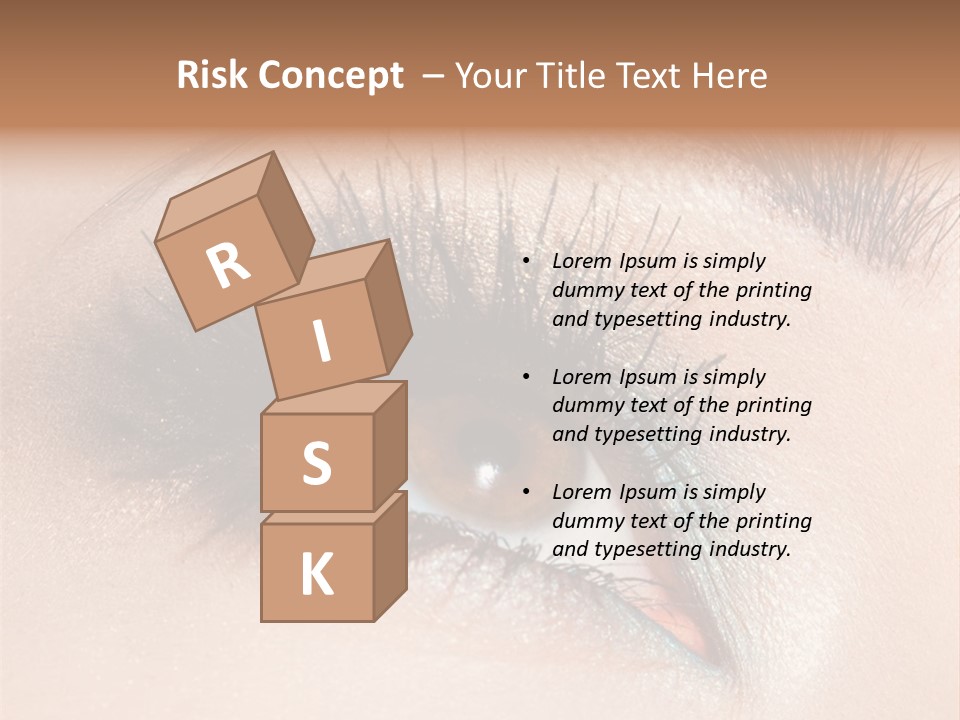 Beautiful Eyeshadows Cilia PowerPoint Template