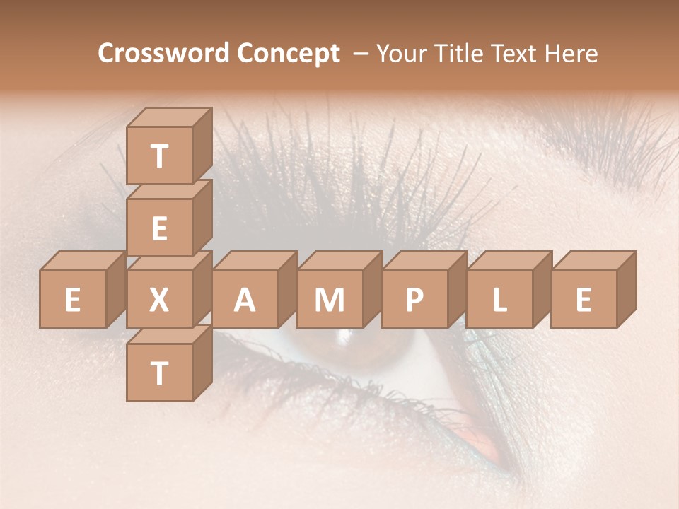 Beautiful Eyeshadows Cilia PowerPoint Template