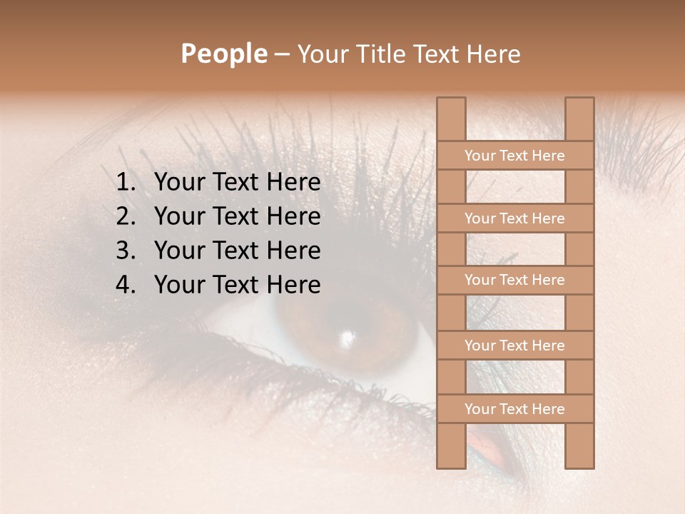 Beautiful Eyeshadows Cilia PowerPoint Template
